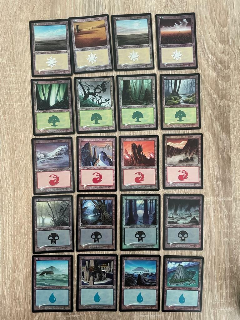 MTG 20X JAPANESE FOIL 7TH EDITION BASIC LANDS SET~FOREST PLAINS