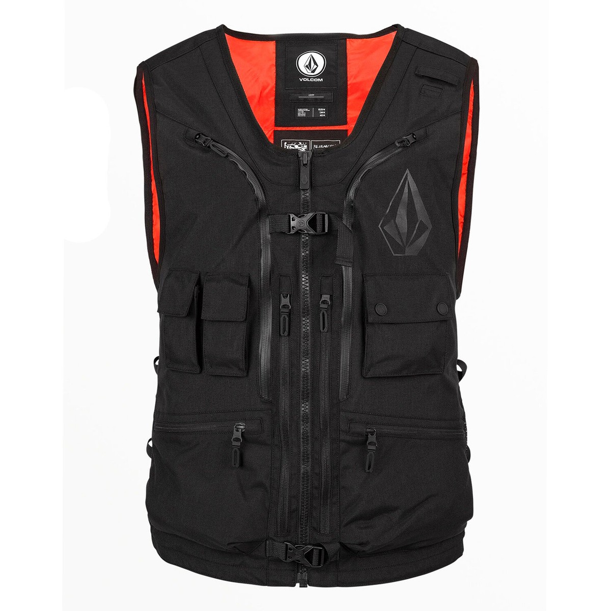 Volcom Mens 2024 Snowboard Snow - Iguchi Slack Vest - Black | eBay