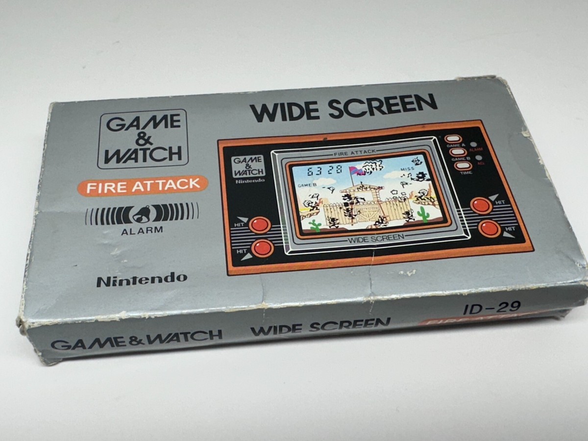 FIRE ATTACK Nintendo Game & Watch Wide Screen Console 1982 ID-29 W