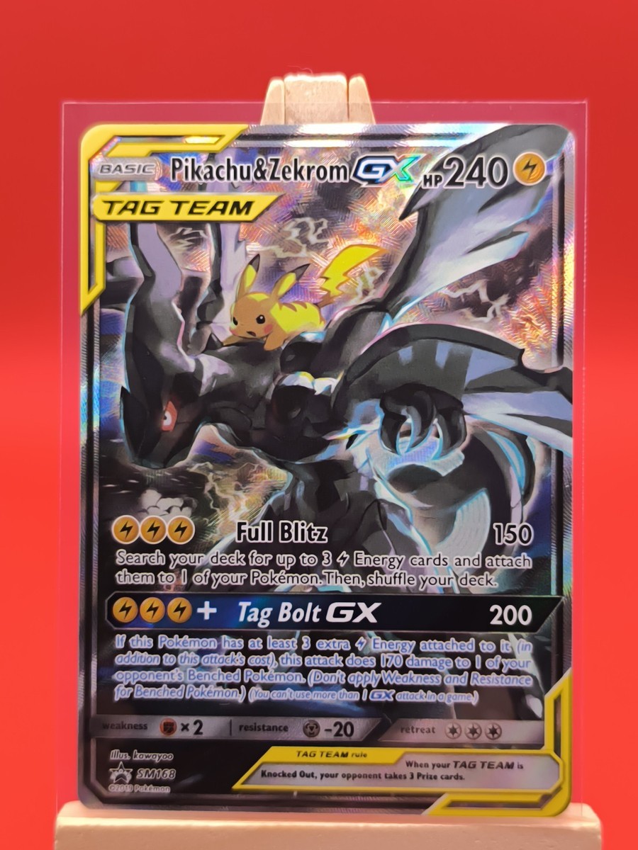 Pikachu & Zekrom Tag Team GX SM168 Alternate Full Art Holo Promo