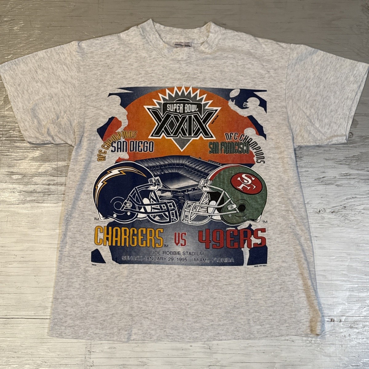 Vintage NFL 1995 San Francisco 49ers Vs Chargers Super Bowl XXIX