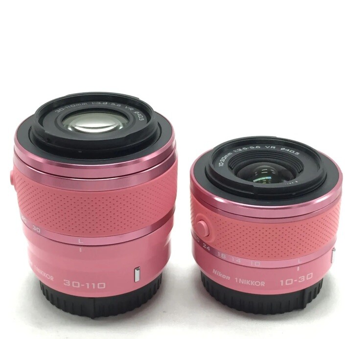 Nikon 1 J1 Digital Camera 10-30mm / 30-110mm Lens Kit Pink | eBay