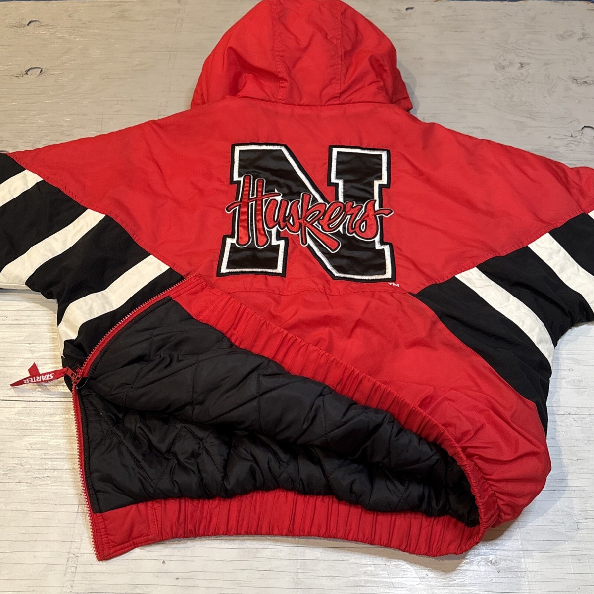 Vintage 90s NCAA Starter Nebraska Cornhuskers Pullover 1/2 Zip