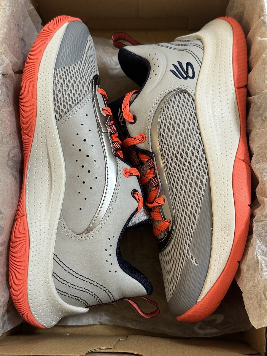 NEW Under Armour UA Steph CURRY Basketball Shoes Gray Orange 3ZERO