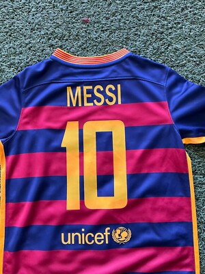 Nike FC Barcelona Home Jersey Youth (Kids) 15/16 #10 Messi - Blue
