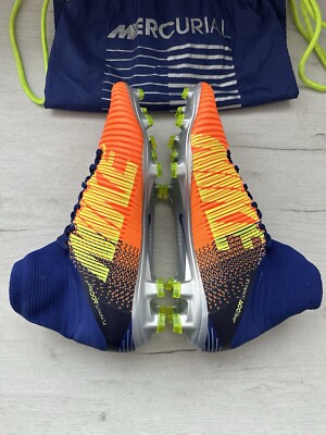 NIKE MERCURIAL SUPERFLY V FG FOOTBALL SOCCER CLEATS BOOTS BLUE