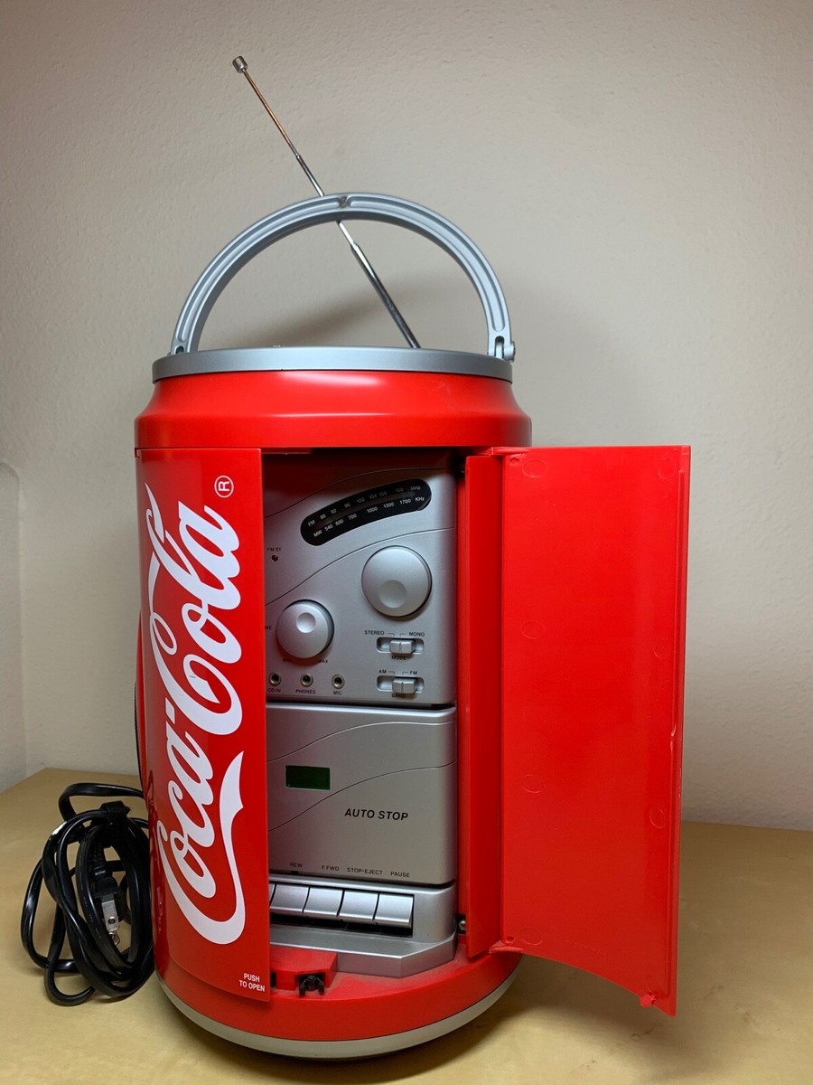 VINTAGE LARGE RED COCA-COLA SODA CAN ELECTRICAL RADIO STEREO
