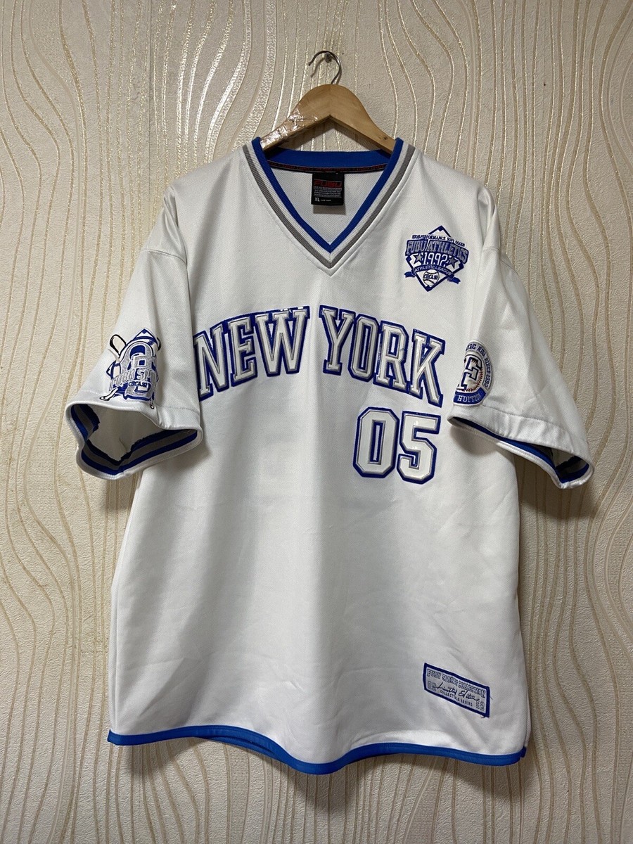 NEW YORK 05 SHIRT JERSEY FUBU sz XL MEN WHITE | eBay