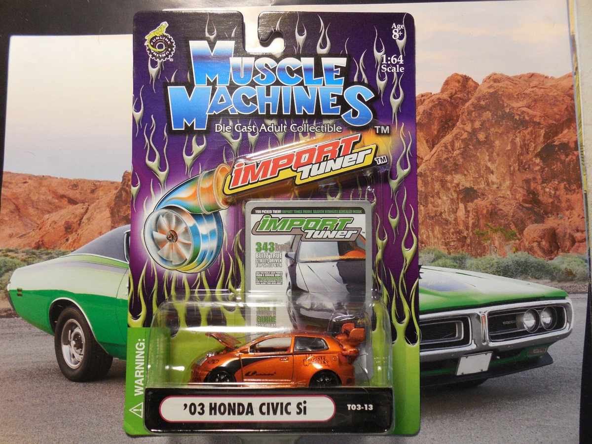 Muscle Machines Import Tuner 2003 Honda Civic Si BRONZE 1:64 JDM