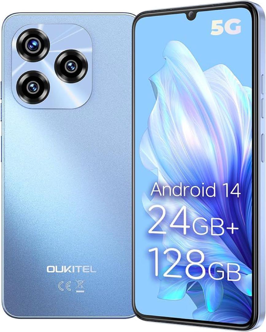 OUKITEL C50 Smartphone Android14, 24GB + 128GB (1TB expandable