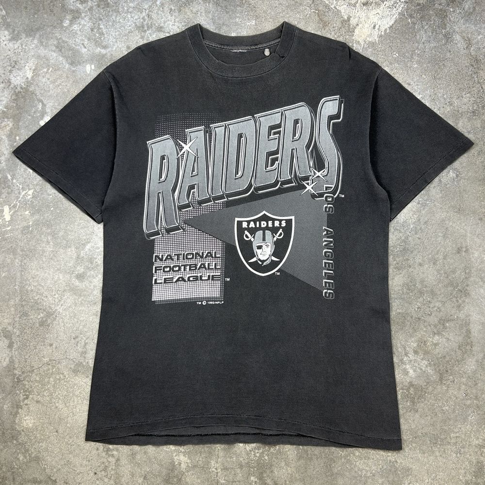 1990s Raiders T-Shirt, remake BLACK color, NFL unisex S-5XL QT552