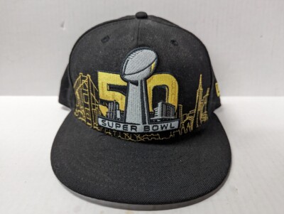 Super Bowl 50 Black Cap Hat NFL Football Fitted New Era 9 Fifty