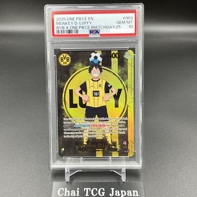 PSA 10 Monkey D Luffy ST13-003 BVB Borussia Dortmund ONE PIECE