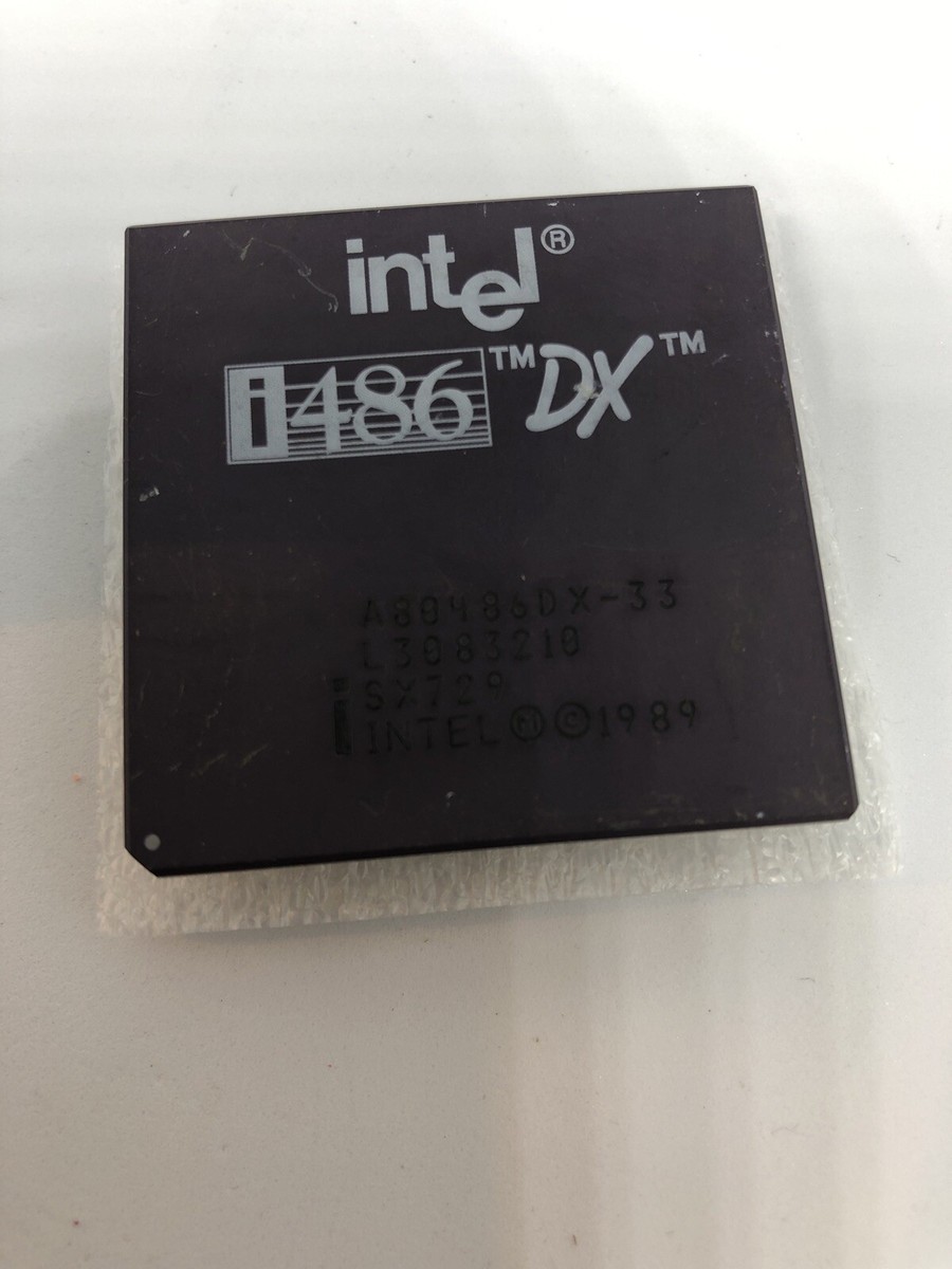 Intel 486 DX 33MHZ A80486DX-33 SX419 SX729 i486 CPU Processor Gold