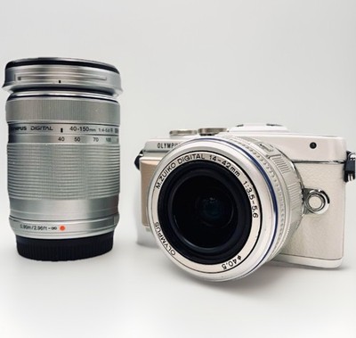 OLYMPUS PEN Lite E-PL7 Digital Camera w/ 14-42mm EZ / 40-150mm