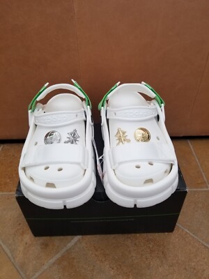 Crocs Classic Clog x Sankuanz White Lime Green Black US Size 7 Men