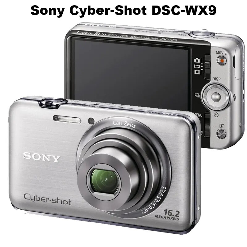 SONY Cyber-Shot DSC-WX9 Digital Camera 16.2MP 5X Optical Zoom Red