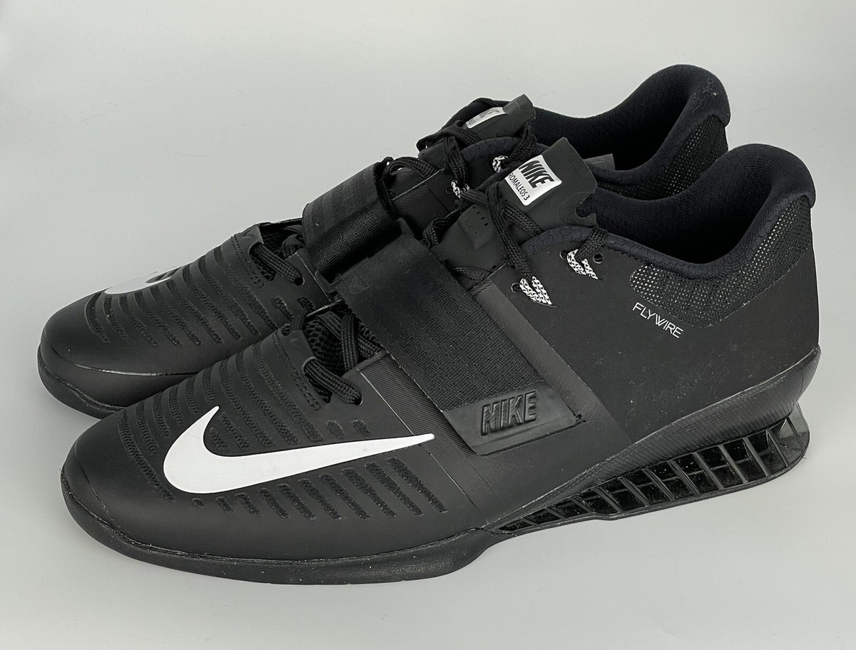 Nike Romaleos 3 Black White Weightlifting Shoes 2016 852933-002