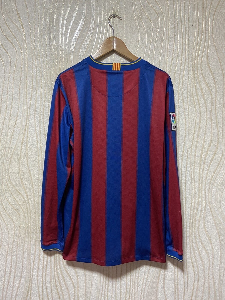 BARCELONA 2009 2010 HOME SHIRT JERSEY LONG SLEEVE NIKE 343812-496