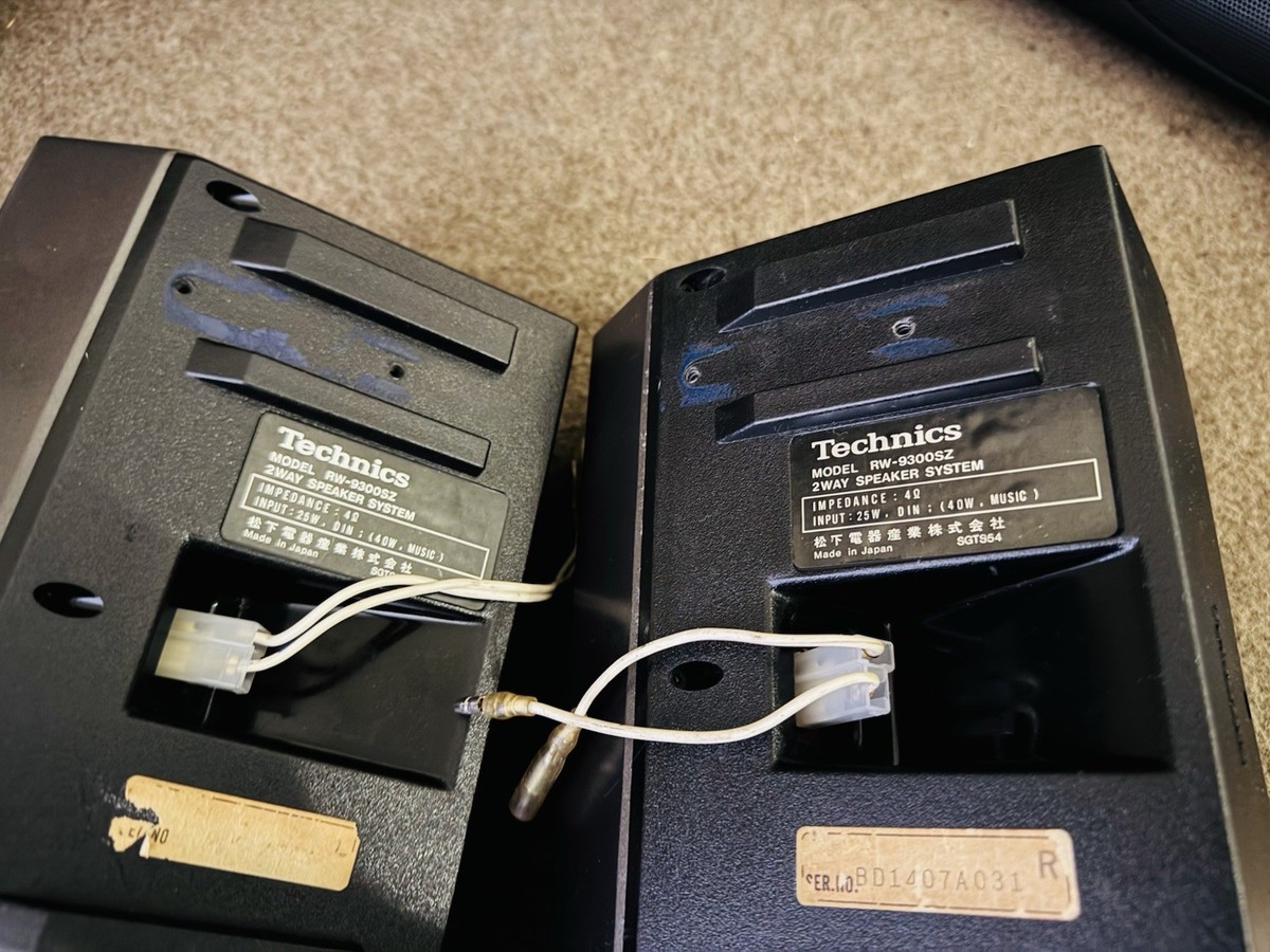 Rare TECHNICS RW-9300SZ Car 2Way Audio System Speaker Input 25w