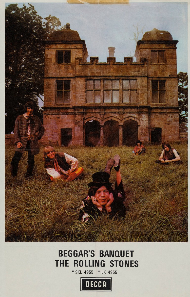 THE ROLLING STONES 'Beggars Banquet' Decca Album Window Poster