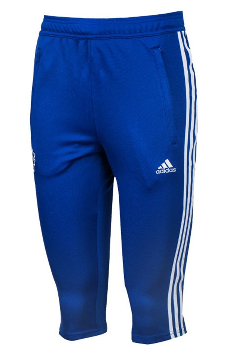 Adidas Men Chelsea Capri Training 3/4 Pants Blue Soccer CFC Jogger