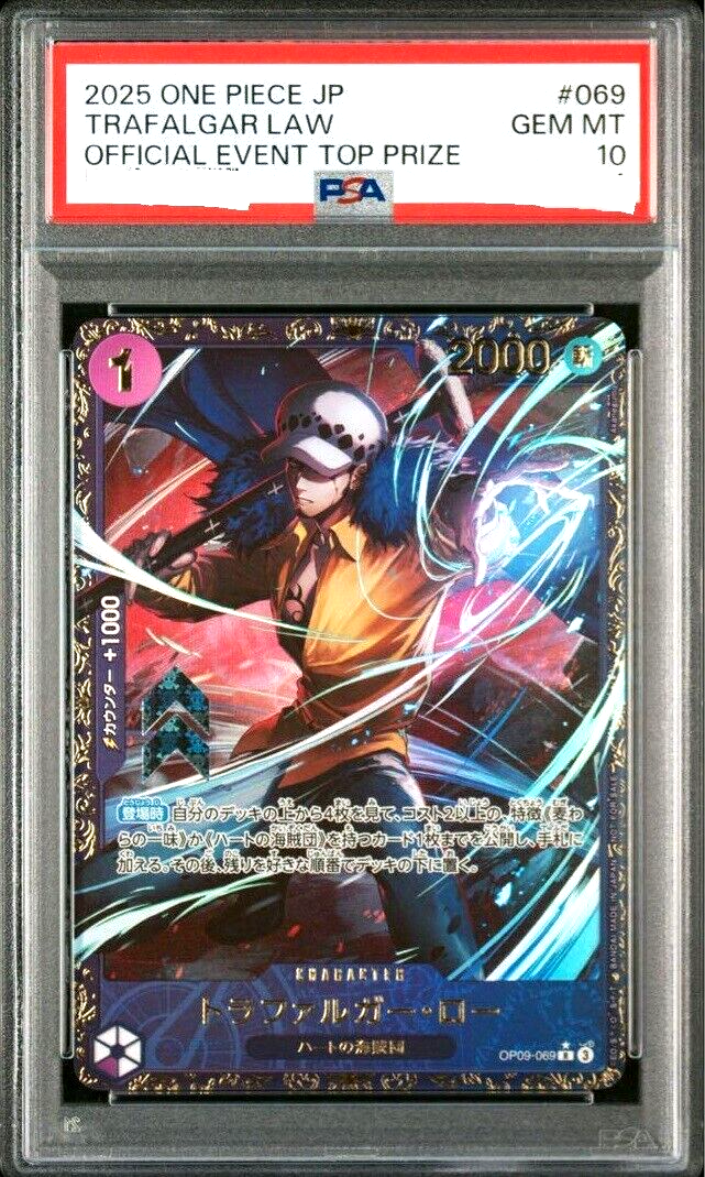 PSA 10 One Piece Card Trafalgar Law OP09-069 R Flagship Battle