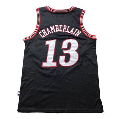 NBA Philadelphia 76ers Wilt Chamberlain 13 Black Jersey Shirt Size