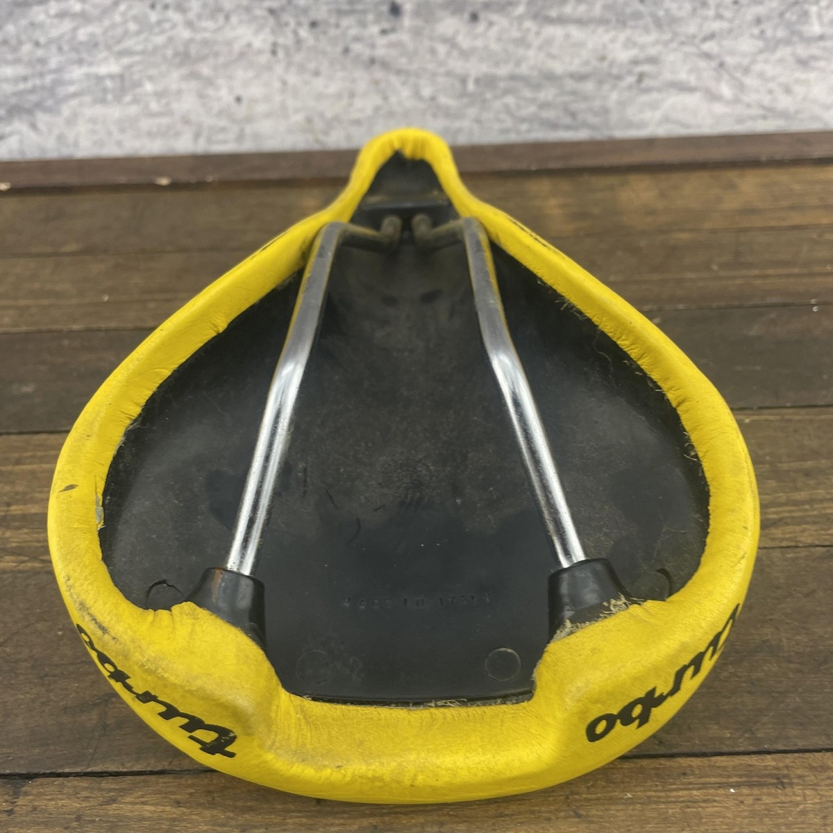 Vintage Turbo Saddle Yellow Selle Italia 80s Made Italy Road Bike