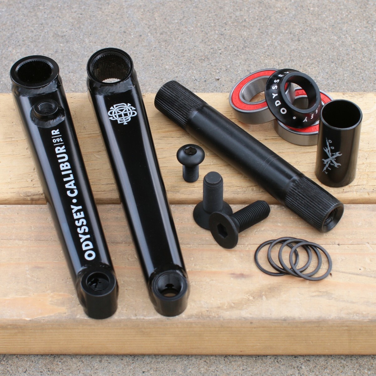 ODYSSEY BMX BIKE CALIBUR v2 BICYCLE CRANK + SPROCKET KIT BLACK