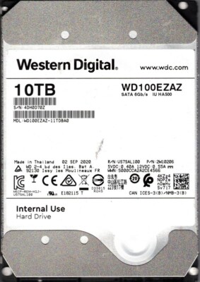 WD100EZAZ-11TDBA0 P/N: 2W10206 Western Digital 10TB | eBay