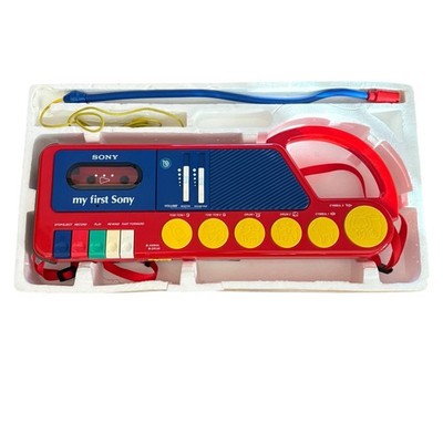 1990s My First Sony Cassette Player Recorder TCM 4040 Drum Animal