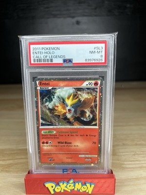 PSA 8 NM-MT 2011 Pokemon Call of Legends Entei Shiny Ultra Rare