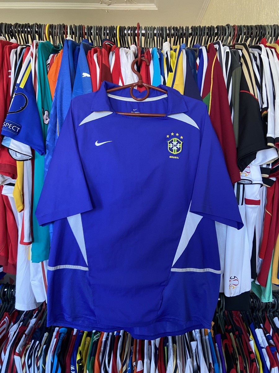 BRAZIL 2002 2004 AWAY FOOTBALL SHIRT SOCCER JERSEY NIKE 182266 sz