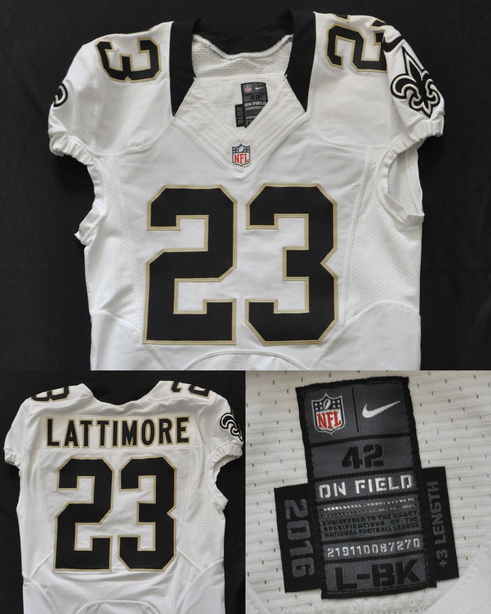Marshon Lattimore #23 Saints Nike Jersey 2016 Team Game Issue On