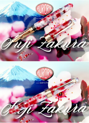 AURORA 88 Limited 588 Fuji Sakura 808-PSK Nib 18K Fuji Zakura NEW