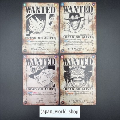 Luffy Ace Sabo Roger OP13 SEC SP Wanted Set Carrying on His Will