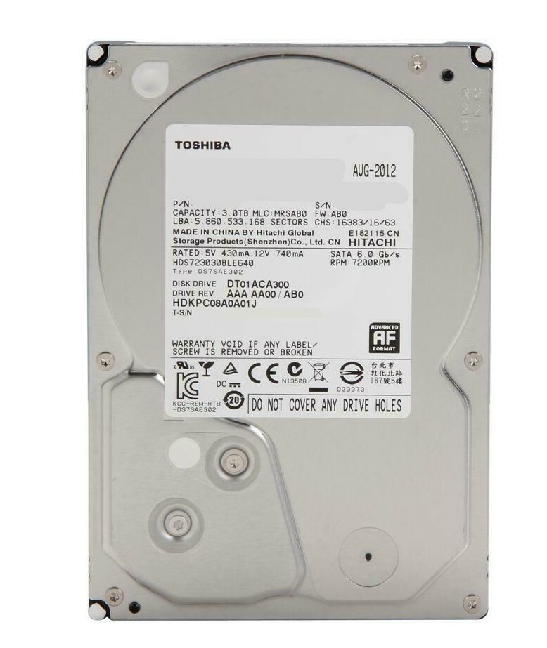 Toshiba DT01ACA300 3TB 7200 RPM SATA3/SATA 6.0 GB/s 64MB Hard