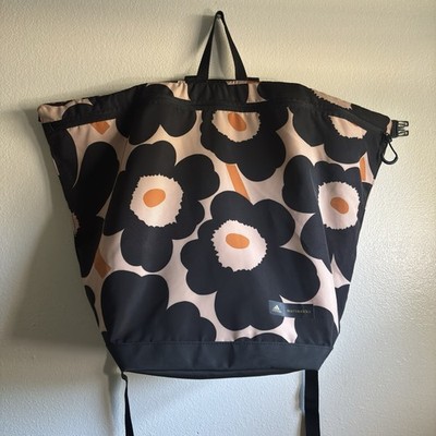 Adidas x Marimekko Unikko Floral Backpack Black/Orange/Pink GREAT