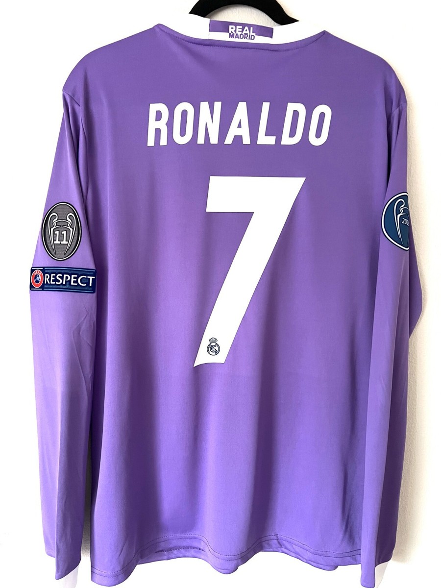 Ronaldo Long sleave #7 Real Madrid 2016-2017 UEFA Ronaldo Long