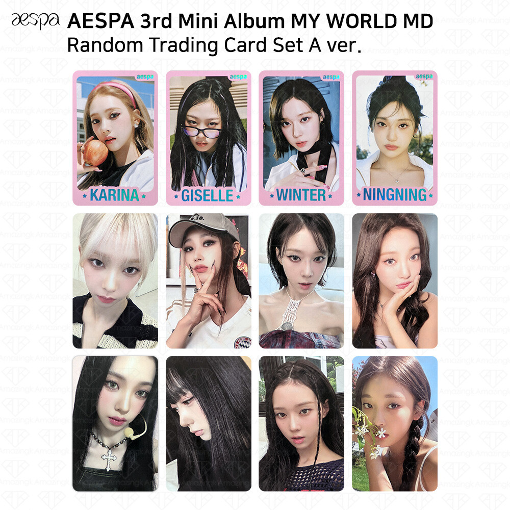 Aespa Official MD MY WORLD Random Trading Card Set A Ver Photocard