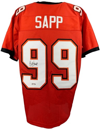 Vintage Warren Sapp #99 Buccaneers Throwback Yellow Stitched