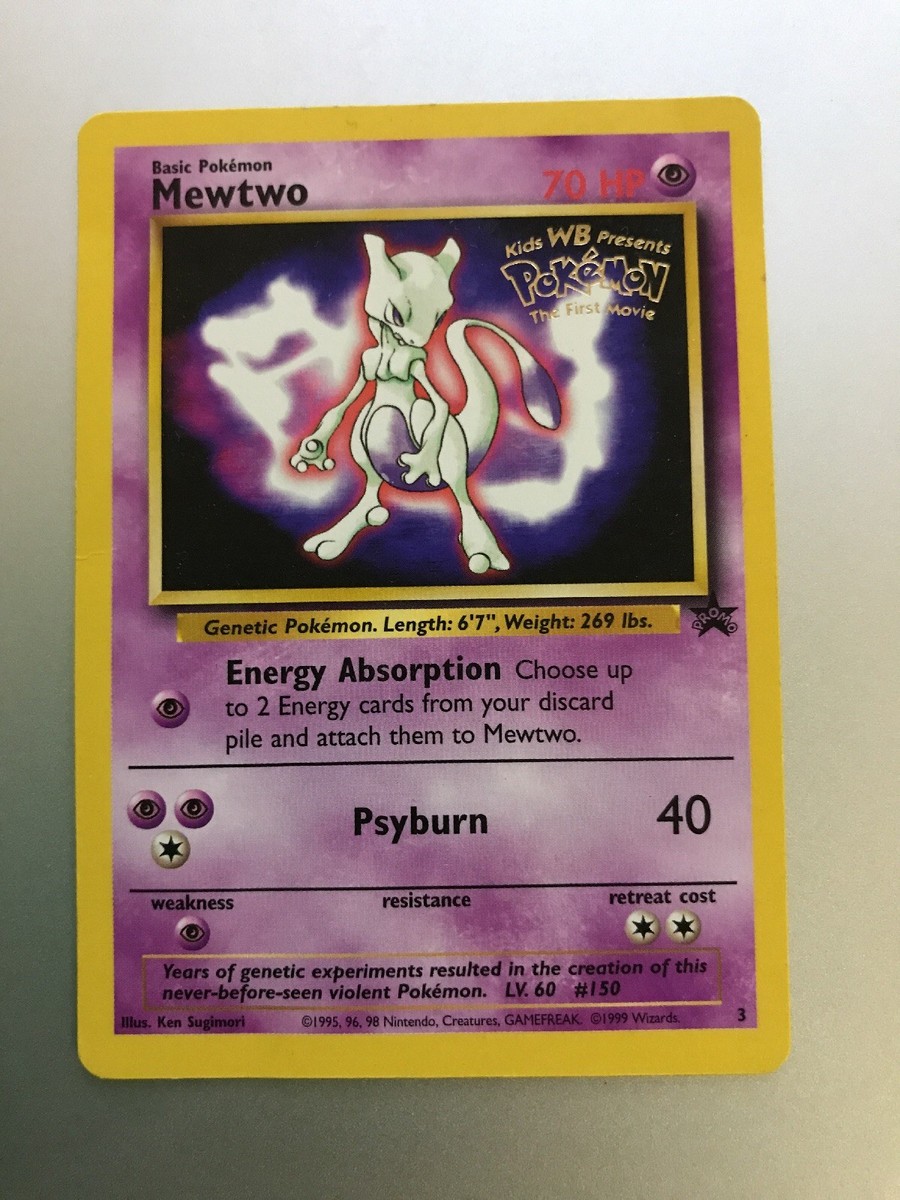 Mewtwo Pokemon Promo The First Movie Card #3 Kids WB Stamp | eBay