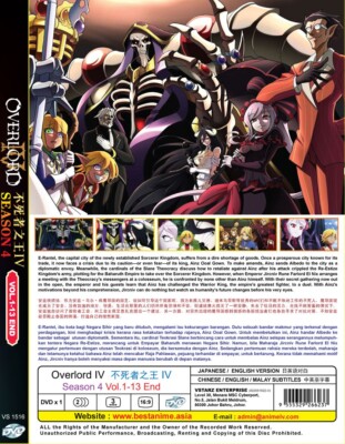 DVD ANIME Overlord Season 4 不死者之王 IV Vol.1-13 End Region All