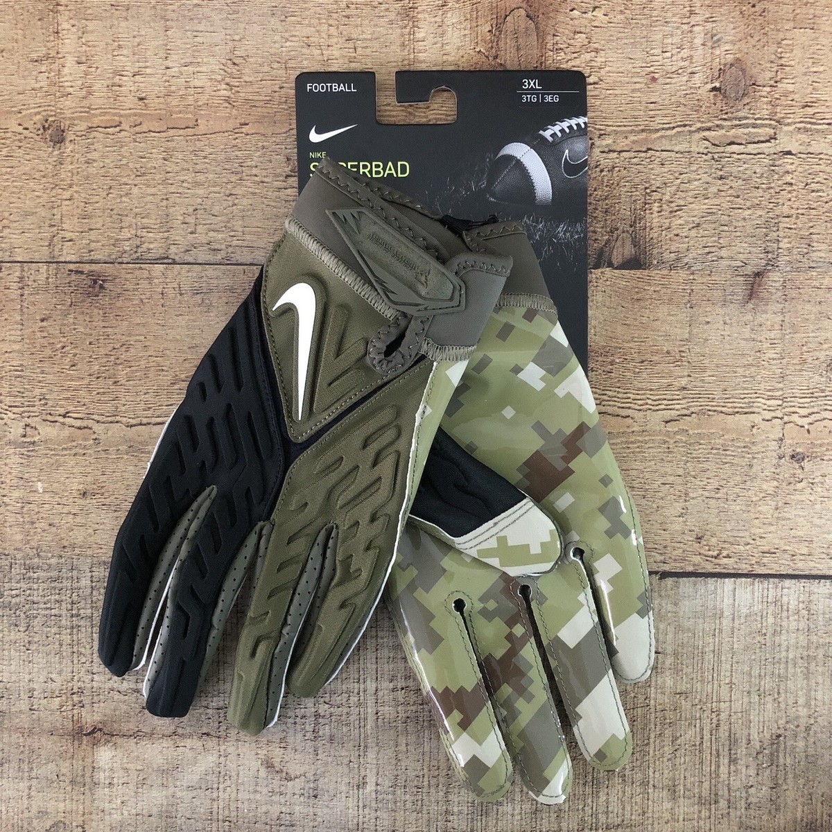 Nike Football Gloves Sz 3XL Camo Salute to Service Military