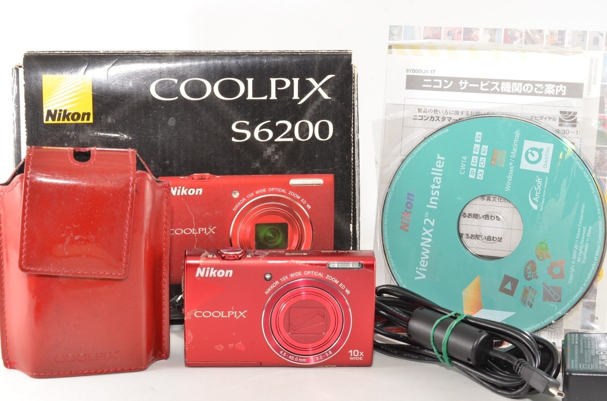 Nikon COOLPIX S6200 16.0MP Digital Camera - Red for sale online | eBay