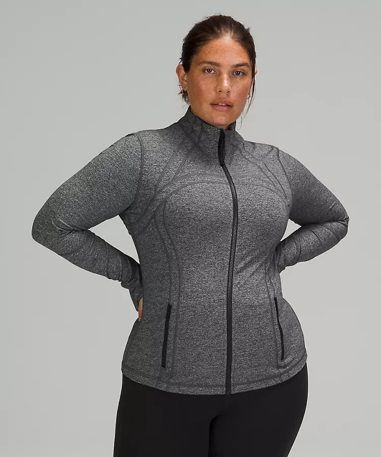 New Lululemon Define Jacket Heathered Black Luon Size 6 LW4AWCS