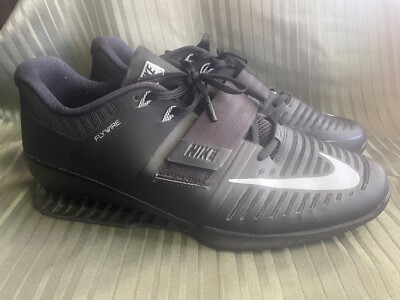 Nike Romaleos 3 Flywire Weightlifting Shoes Men 14 Black White