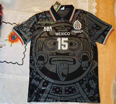 LUIS HERNANDEZ Black ABA SPORT Mexico 1998 #15 Jersey MEDIUM RETRO