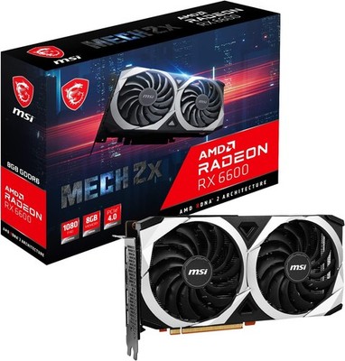 MSI AMD Radeon RX 6600 MECH 2X 8GB GDDR6 Graphics Card for sale